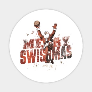 Merry Swishmas Santa Basketball Magnet